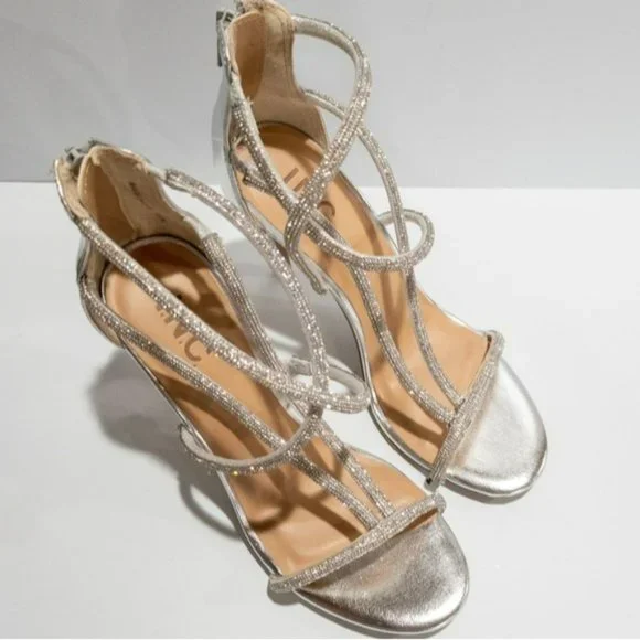 INC International Concepts Krista Strappy Dress Sandals Silver -8.5 - Picture 9 of 9